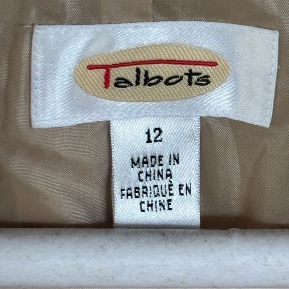 Pure Silk Womens SZ 12 Talbots Blazer Fuoco Nelle Vene Fire In The Veins Custom - Picture 8 of 11